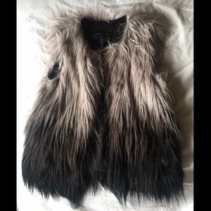 BCBG Bonni Ombré Faux Fur Vest